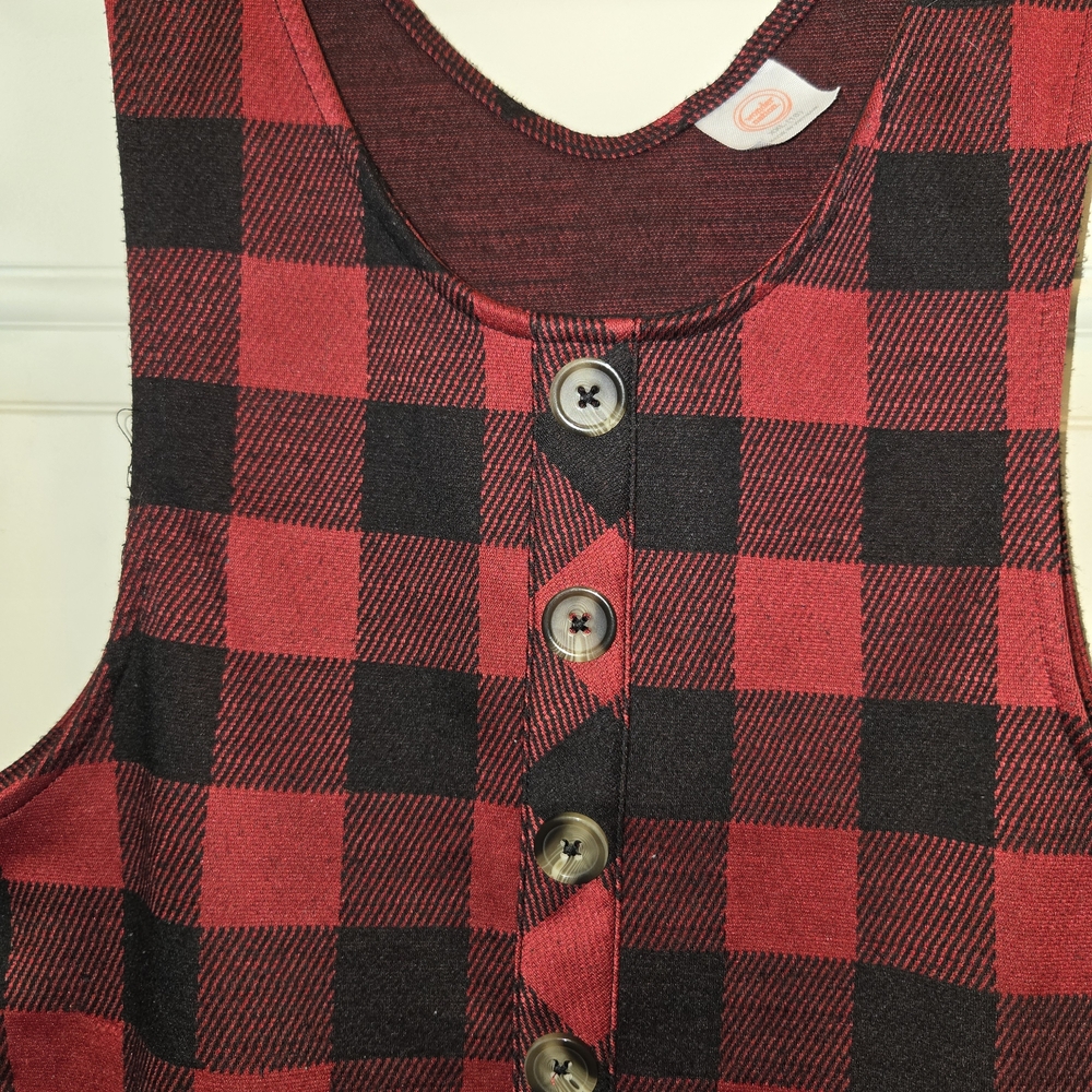 Wonder Nation Red and Black Plaid Shirt